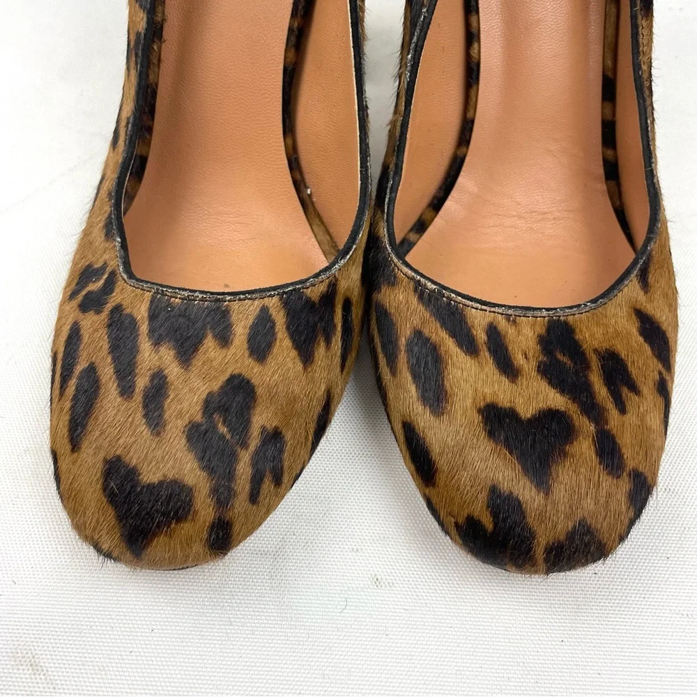J.McLaughlin Mila Block Heel Leopard Print Calf Hair Heels – Size 9